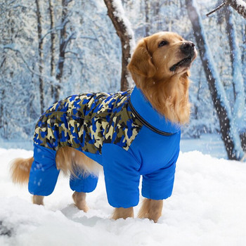 Μεγάλα μπουφάν για σκύλους αδιάβροχα ρούχα για σκύλους Ζεστά φλις παλτό κατοικίδιων ζώων αντανακλαστική φόρμα για κουτάβι Κοστούμια γαλλικού μπουλντόγκ Λαμπραντόρ