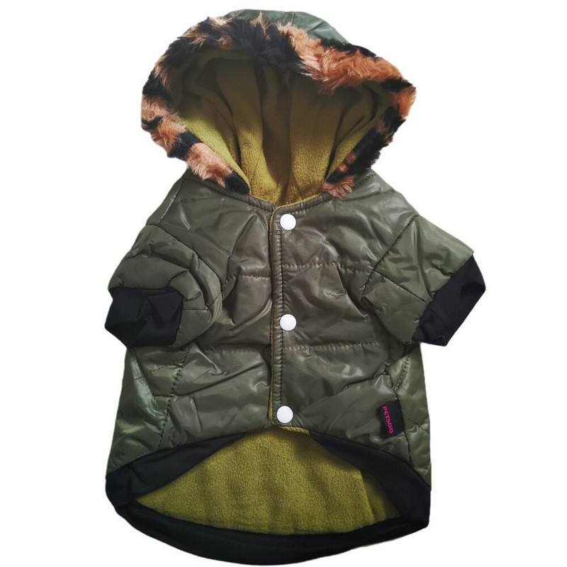 Νέα Βαμβακερά ρούχα με κουκούλα για σκύλους για χειμερινά κατοικίδια Ρούχα για σκύλους Keep ζεστά ρούχα για σκύλους Χειμερινό παλτό Ρούχα σκυλιών για μικρά σκυλιά Ρούχα για κουτάβια