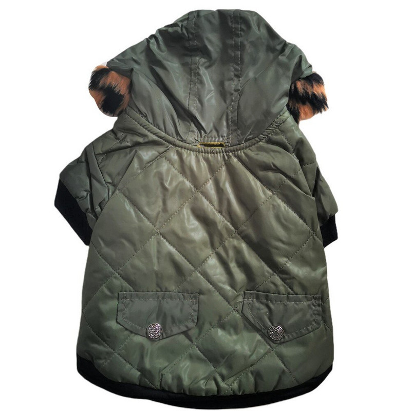 Νέα Βαμβακερά ρούχα με κουκούλα για σκύλους για χειμερινά κατοικίδια Ρούχα για σκύλους Keep ζεστά ρούχα για σκύλους Χειμερινό παλτό Ρούχα σκυλιών για μικρά σκυλιά Ρούχα για κουτάβια