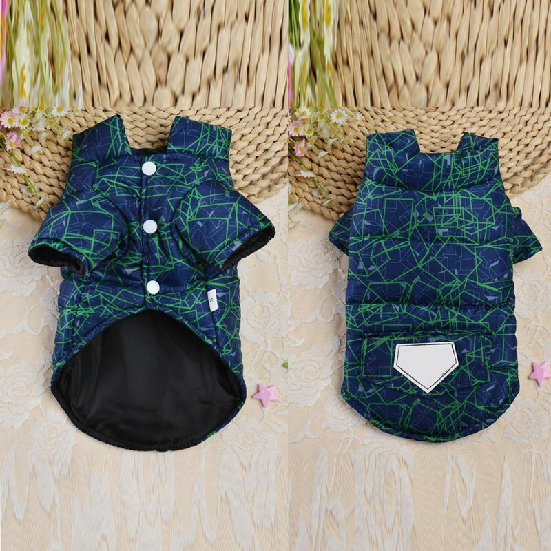 Bunda pre domáce zvieratá pre psov, jeseň/zima, bavlnená prešívaná bunda pre psov, zahustený stojatý golier, páperové bundy