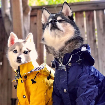 Αδιάβροχο αδιάβροχο για σκύλους Μπουφάν για κατοικίδια Μπουλντόγκ Windbreaker Poodle Pug Bichon Puppy Coat Rainwear PU S-5XL Υψηλής ποιότητας Αδιάβροχο για σκύλους