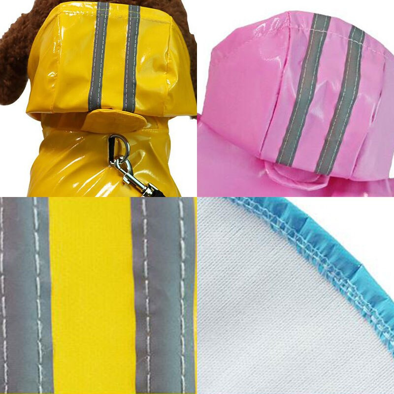 Koera vihmamantel Lemmiklooma vihmamantel Peegeldav vihmamantel Veekindel kulumiskindel lemmikloomatarbed Kapuutsiga vihmamantel, peegeldav, hingav PU