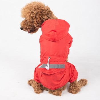 Factory Pet Dog Rain Coat Ρούχα Puppy Casual Cat Raincoat Αδιάβροχο μπουφάν εξωτερικού χώρου Αδιάβροχο Κουκούλα Ενδύματα Jumpsuit Προμήθειες για κατοικίδια