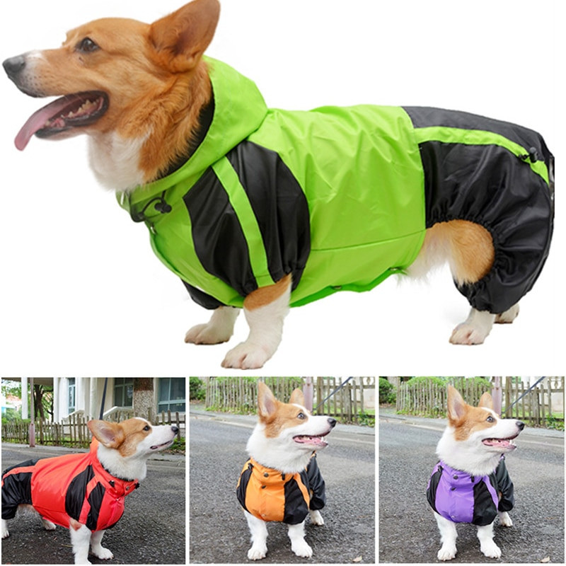 Îmbrăcăminte pentru câini Corgi Salopetă Îmbrăcăminte impermeabilă Pembroke Welsh Corgi Pelernă de ploaie pentru câini Jachetă de ploaie cu glugă Tinuta pentru animale de companie Dropship