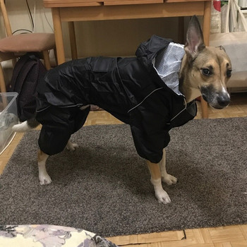 Μεγάλο αδιάβροχο σκύλου Αδιάβροχο εξωτερικό μεγάλο Ρούχα σκύλου Παλτό Αδιάβροχο αντανακλαστικό Μεσαίο μεγάλο μεγάλο πόντσο σκύλου Αναπνεύσιμο πλέγμα