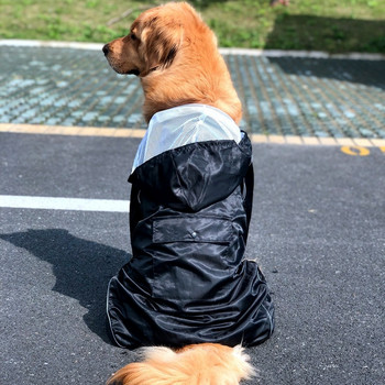 Μεγάλο αδιάβροχο σκύλου Αδιάβροχο εξωτερικό μεγάλο Ρούχα σκύλου Παλτό Αδιάβροχο αντανακλαστικό Μεσαίο μεγάλο μεγάλο πόντσο σκύλου Αναπνεύσιμο πλέγμα