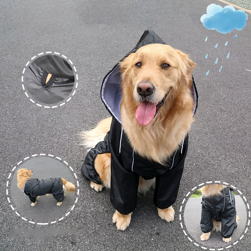Suur koera vihmamantel veekindel õues suur koera riided mantel Vihmajope helkur keskmine suur suur koera pontšo hingav võrk