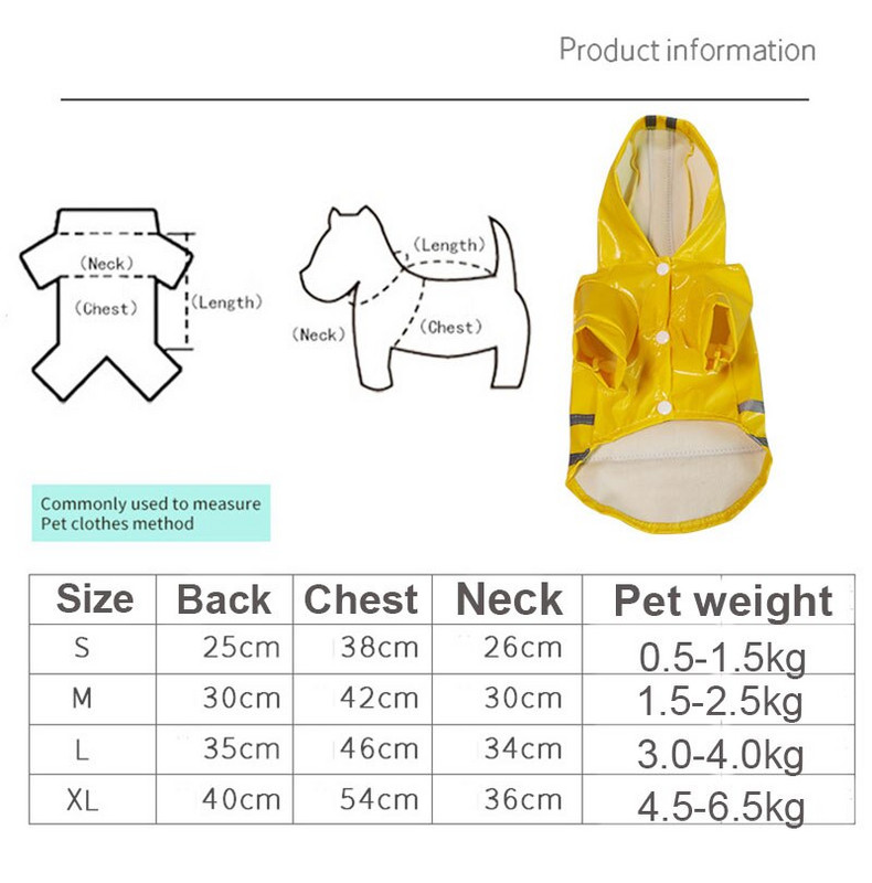 Lemmiklooma koera vihmamantel riided kutsika vabaaja kassi vihmamantel Veekindel jope õues vihmariided kapuuts Rõivad Jumpsuit Lemmikloomatarbed
