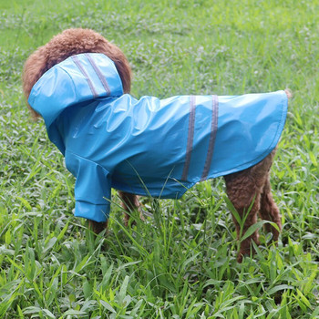 Αδιάβροχο για σκύλους κατοικίδιων ζώων Αδιάβροχα ρούχα για σκύλους PU ανακλαστικό αδιάβροχο με κουκούλα σκύλου για σκύλους γάτες Αδιάβροχο αδιάβροχο προμήθειες για κατοικίδια
