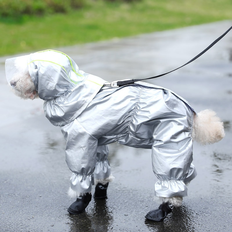 HOOPET 4 spalvų šunų lietpaltis, lauko šuniuko lietpaltis XS-2XL vandeniui atsparus lietpaltis šunims Naminių gyvūnėlių kombinezonas Drabužiai naminių gyvūnėlių reikmenys