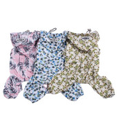 Väikese koera kassi lilleline vihmamantel Jumpsuit lemmiklooma kutsika mantel jope tuulejakk rõivad 5 suurust 3 värvi