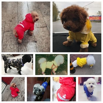 Αδιάβροχο σκύλου Puppy Rain Coat με αντανακλαστική κουκούλα Αδιάβροχα ρούχα σκύλου Μαλακά αναπνέοντα κατοικίδια γάτα Μικρά σκυλιά Rainwear XS - 2XL