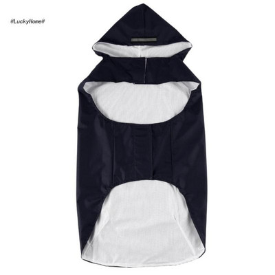 Pelernă de ploaie pentru câini, impermeabilă, cu glugă, cu benzi reflectorizante, pentru câini de dimensiuni multiple, mici, medii și mari