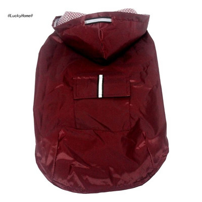 Pelernă de ploaie pentru câini, impermeabilă, cu glugă, cu benzi reflectorizante, pentru câini de dimensiuni multiple, mici, medii și mari