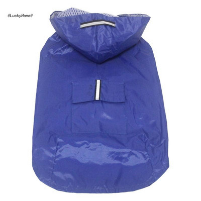 Pelernă de ploaie pentru câini, impermeabilă, cu glugă, cu benzi reflectorizante, pentru câini de dimensiuni multiple, mici, medii și mari