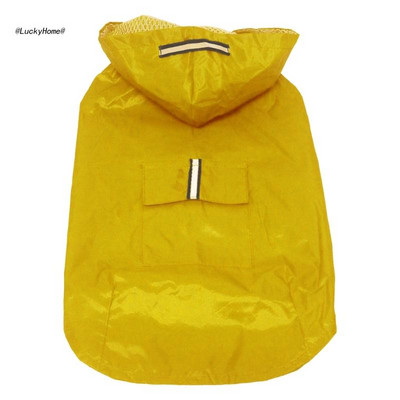 Pelernă de ploaie pentru câini, impermeabilă, cu glugă, cu benzi reflectorizante, pentru câini de dimensiuni multiple, mici, medii și mari