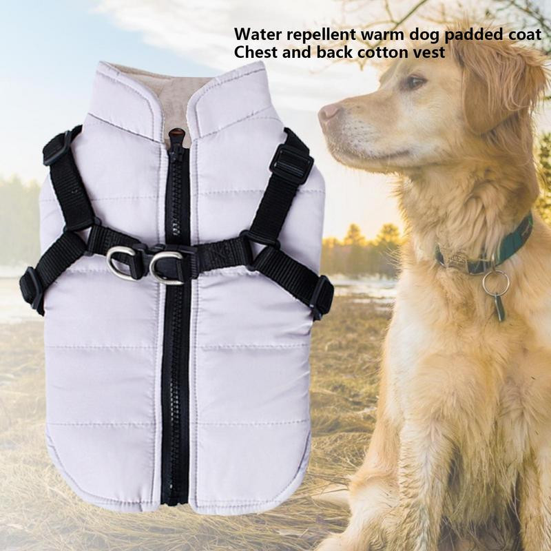 Koerte talvejope Reguleeritav termiline koerte mantlid väikestele koertele Väike koeramantel talvekoera riided Soe koera lumekostüüm rind ja selg