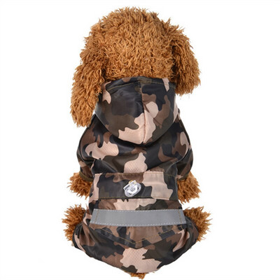 Haină de ploaie pentru câini haine pentru cățeluș ocazional pisică haină de ploaie jachetă reflectorizantă impermeabilă îmbrăcăminte de ploaie în aer liber.