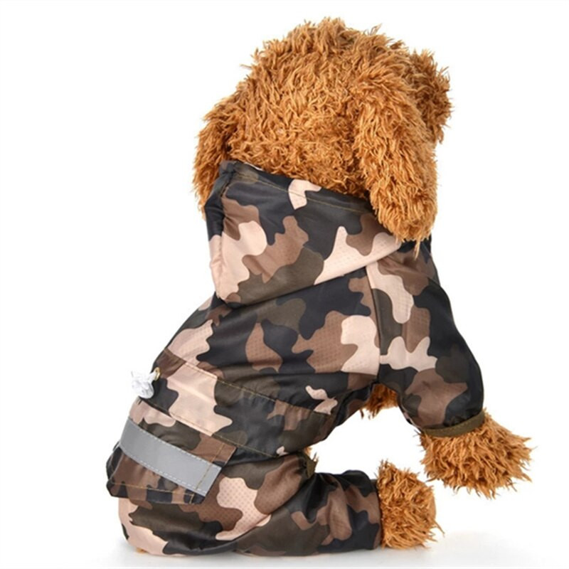 Haină de ploaie pentru câini haine pentru cățeluș ocazional pisică haină de ploaie jachetă reflectorizantă impermeabilă îmbrăcăminte de ploaie în aer liber.