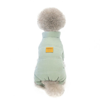 Зимни нови дрехи за кучета Ежедневни четирикраки дрехи с памучна подплата Дрехи за домашни любимци Зимно памучно палто за домашни кучета Дебело подплатено яке