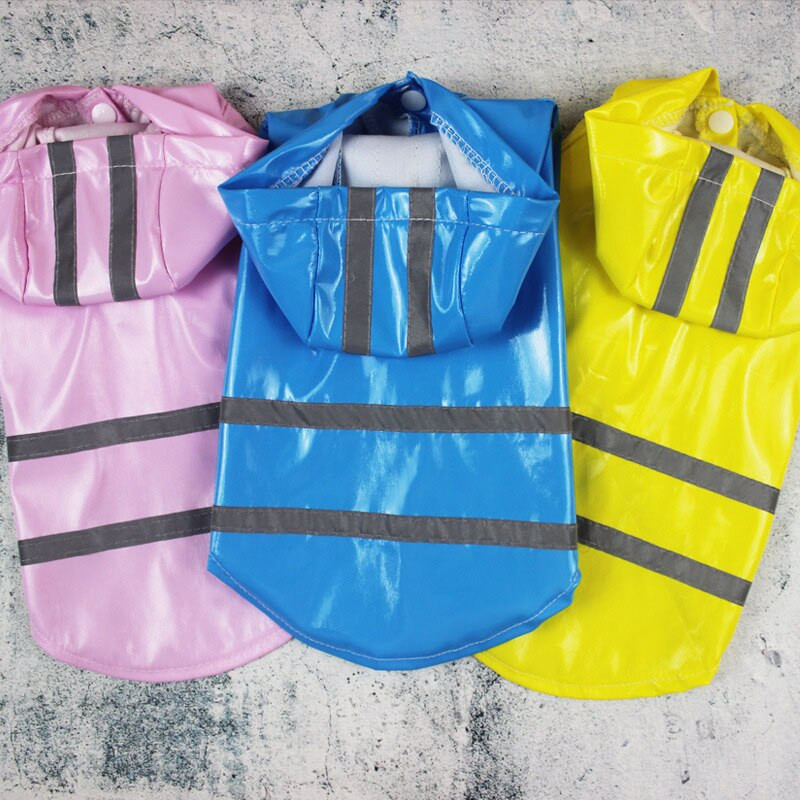 Suvine koerte vihmamantel õues kutsikale lemmiklooma vihmamantel Lemmikloomadele veekindlad jakid PU vihmamantel koertele kassidele lemmikloomarõivad chihuahua riided