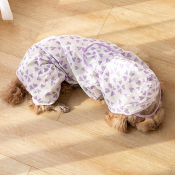 Ρούχα σκυλιών κινουμένων σχεδίων Αδιάβροχο στάμπα για σκύλους Διπλά αδιάβροχα ρούχα Τετράποδα Φθινοπωρινό Χειμώνα χαριτωμένο Teddy Pink Ropa Para Perro