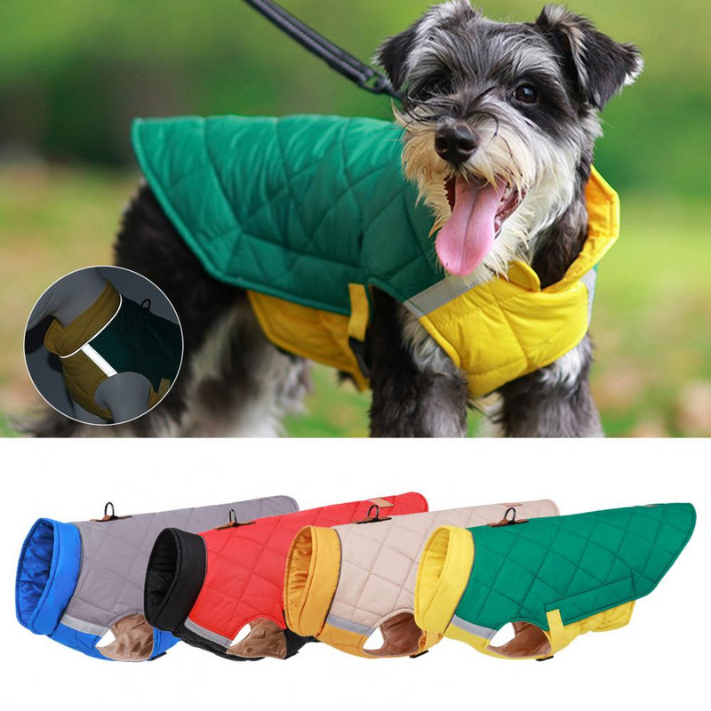 Haină utilă din bumbac pentru animale de companie Rochie confortabilă din poliester cu design reflectorizant Haine pentru animale de companie