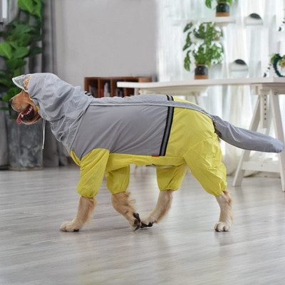 Pláštenka pre psov ZOOBERS, reflexná, s odnímateľným krytom chvosta, ľahká, s pláštenkou, overal, vodeodolná
