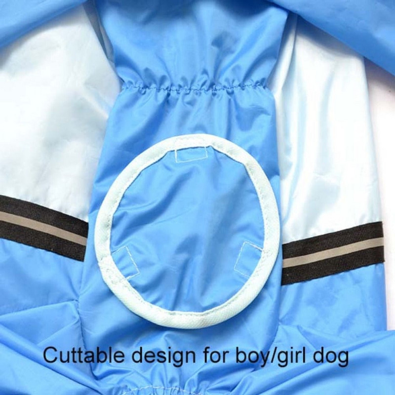 Pláštenka pre psov ZOOBERS, reflexná, s odnímateľným krytom chvosta, ľahká, s pláštenkou, overal, vodeodolná