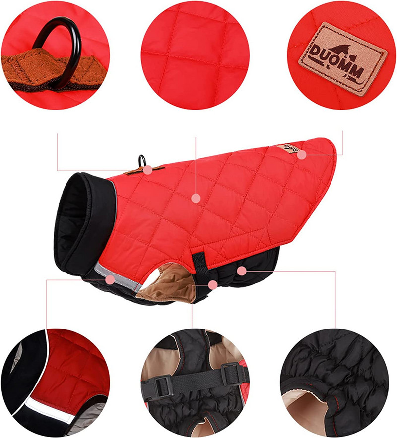 Νέο φθινοπωρινό βαμβακερό γιλέκο για κατοικίδια, αντανακλαστικό ελαφρύ και ζεστό βαμβακερά ρούχα για ζώα Βαμβακερά ρούχα για σκύλους Προμήθειες για κατοικίδια