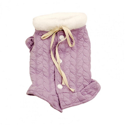 Lemmikloomariided Palus kaelarihm Vajutusnupp Kudumine Palistamine Pehme Mugav Riietus Kaitse Nahka Koera pidžaama Väike õhuke kutsikariietus