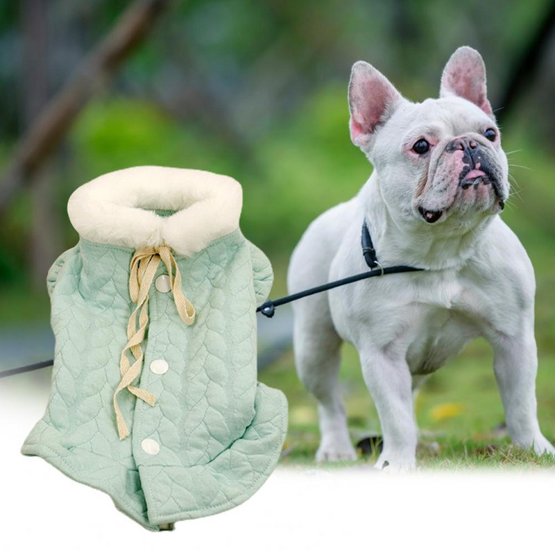 Lemmikloomariided Palus kaelarihm Vajutusnupp Kudumine Palistamine Pehme Mugav Riietus Kaitse Nahka Koera pidžaama Väike õhuke kutsikariietus
