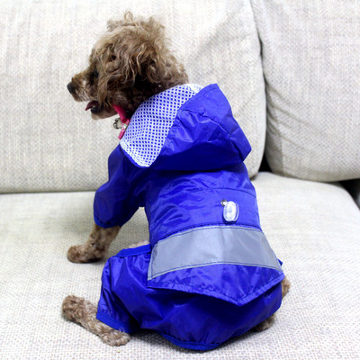 TOMEPETS Lemmiklooma vihmamantel Kapuutsiga koera vihmamantel Veekindel jope kutsikale Pehmest hingavast võrgust koerariided helkurvööga