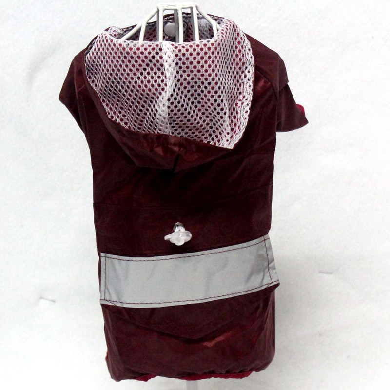 TOMEPETS Lemmiklooma vihmamantel Kapuutsiga koera vihmamantel Veekindel jope kutsikale Pehmest hingavast võrgust koerariided helkurvööga