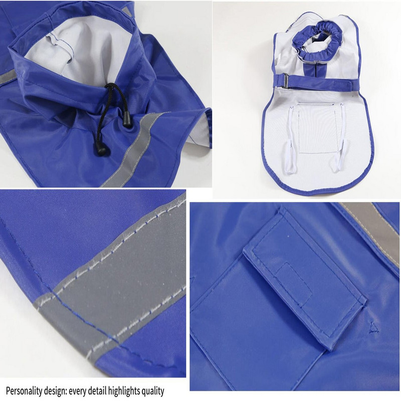 Peegeldava ribaga vihmamantel koertele.