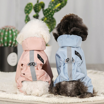 Ανακλαστικό αδιάβροχο σκυλί Αδιάβροχο μπουφάν για σκύλους για κουτάβι Chihuahua Κοστούμι μικρού μεγέθους μεσαίου σκύλου Αδιάβροχο παλτό με κουκούλα