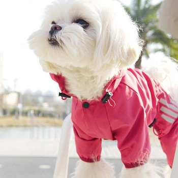 Ρούχα με κουκούλα με αδιάβροχο σκύλο αντανακλαστικό αδιάβροχο μπουφάν Jumpsiut Μόδα αναπνεύσιμα ρούχα εξωτερικού χώρου για μικρούς μεσαίους σκύλους