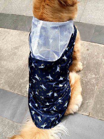 Αδιάβροχο σκυλάκι για κατοικίδια, αξιολάτρευτα ρούχα κινουμένων σχεδίων Μαλακά ελαφριά αδιάβροχα για μεγάλο μεσαίο σκυλάκι με κουκούλα