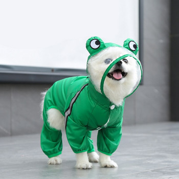 Αδιάβροχο χαριτωμένο Froggy Dinosaur Pet αδιάβροχο για 4 πόδια αδιάβροχο για σκύλο Golden Retriever Samoyed Collie Sheperd Pomeranian Chow Chow Husky