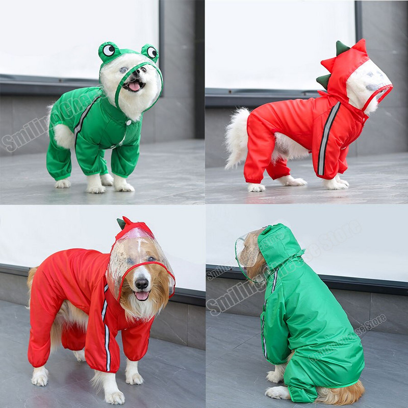 4 kojų vandeniui atsparus mielas varlėtas dinozaurinis lietpaltis šuniui auksaspalviam retriveriui samojedo kolių aviganio Pomeranijos čiau čiau haskis