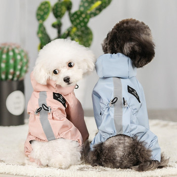 Ανακλαστικό αδιάβροχο σκύλου Αδιάβροχο μπουφάν για σκύλους Ρούχα Μικρά μεσαία σκυλιά Φούτερ Ολόσωμη φόρμα Αδιάβροχα γαλλικά μπουλντόγκ