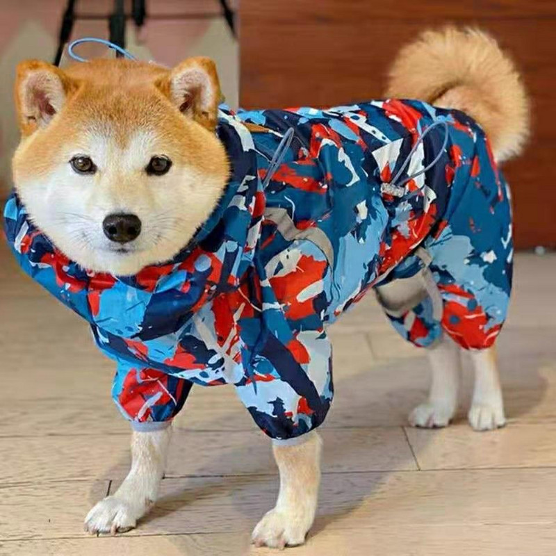 Welshi corgi koera vihmamantel Jumpsuit Lemmiklooma riided Veekindlad koera riided Kuldne retriiver Vihmajope kostüüm Lemmiklooma riietus Vihmariided