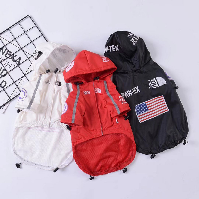 Moodne lemmikloomade koerte vihmamantel koerte riietele Veekindlad prantsuse buldogi riided koertele vihmariided kapuuts Hingav kutsika lemmikloomariided