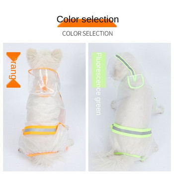 Pet Dog Raincoat Puppy Four Foet Hooded Διαφανές Αδιάβροχο Small Medium Large Dog Rain Out Ρούχα για ζώα