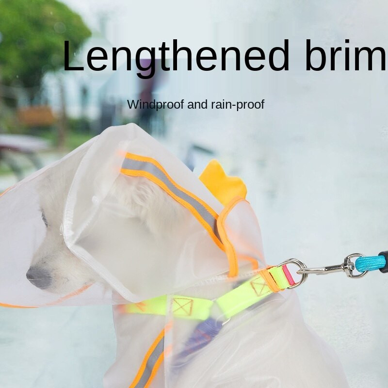Pláštenka pre domáce zvieratá, šteniatko, štyri nohy s kapucňou, priehľadné, nepremokavé, pre malé, stredné a veľké psy, pršiplášť pre zvieratá