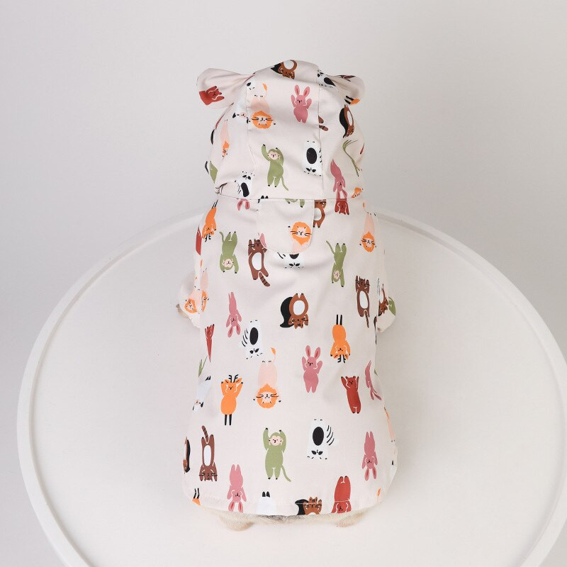 Animacinis filmas prancūzų buldogas naminis šuo, lietpaltis Lietaus kepurė Vandeniui atspari striukė mažiems vidutiniams šunims Drabužiai Korgis Šnauceris Mopsas IBC14