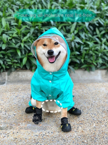 Αδιάβροχο σκύλου Τετράποδα Αδιάβροχο Προμήθειες για κατοικίδια Ρούχα για άνοιξη και καλοκαίρι Bichon Schnauzer Shiba Inu Αδιάβροχο All Inclusive