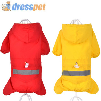 DRESSPET Αδιάβροχο παλτό για σκύλους κατοικίδιων ζώων 100% αδιάβροχο μπουφάν από πολυεστέρα για μικρούς μεσαίους σκύλους Ρούχα βροχής XXL