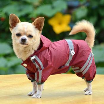 2022 Hot Sale Πρωτοχρονιάς Pet Dog Cat Raincoat Ρούχα Puppy Jumpsuit Hoody Αδιάβροχα μπουφάν βροχής