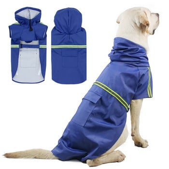 Αδιάβροχο σκυλί κατοικίδιων ζώων Ανακλαστικά αδιάβροχα ρούχα για σκύλους για μικρά μεγάλα σκυλιά Αδιάβροχα ρούχα εξωτερικού χώρου Κουκούλα σκυλιών Μπουφάν Raincape Pet Poncho
